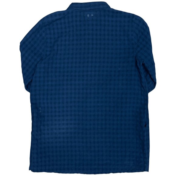 Women's J. JILL "Move Over Ina" Cotton Gauzy‎ Navy Button Down Tunic | Size MP - Picture 2 of 9